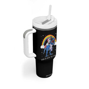 Funny Hanukkah Tumbler With Handle Jewnicorn This Is How We Jew It TS10 Print Your Wear