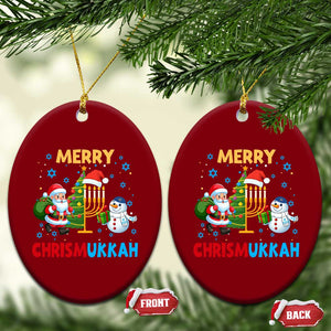 Merry Chrismukkah Ceramic Ornament Happy Christmas Hanukkah Jewish Santa Snowman TS10 Print Your Wear