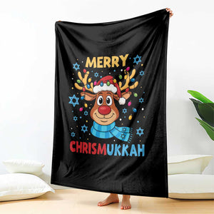 Merry Chrismukkah Throw Blanket Jewish Happy Christmas Hanukkah Reindeer Menorah TS10 Print Your Wear
