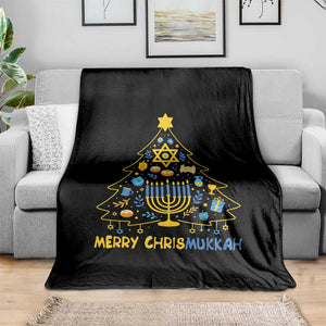 Merry Chrismukkah Throw Blanket Jewish Happy Hanukkah Christmas Tree TS10 Print Your Wear