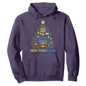 Merry Chrismukkah Hoodie Jewish Happy Hanukkah Christmas Tree TS10 Purple Print Your Wear