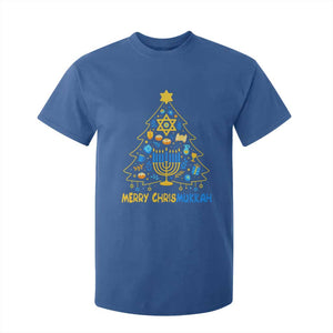 Merry Chrismukkah T Shirt For Kid Jewish Happy Hanukkah Christmas Tree TS10 Royal Blue Print Your Wear