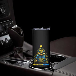 Merry Chrismukkah Skinny Tumbler Jewish Happy Hanukkah Christmas Tree TS10 Print Your Wear