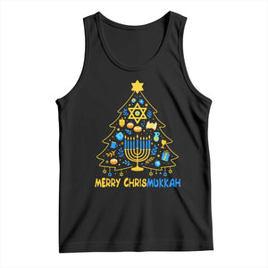 Merry Chrismukkah Tank Top Jewish Happy Hanukkah Christmas Tree TS10 Black Print Your Wear