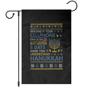 Funny Ugly Hanukkah Garden Flag Imagine Your Cellphone Chanukah Jewish TS10 Black Print Your Wear