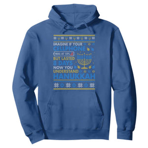 Funny Ugly Hanukkah Hoodie Imagine Your Cellphone Chanukah Jewish TS10 Royal Blue Print Your Wear