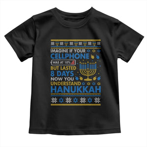 Funny Ugly Hanukkah Toddler T Shirt Imagine Your Cellphone Chanukah Jewish TS10 Black Print Your Wear