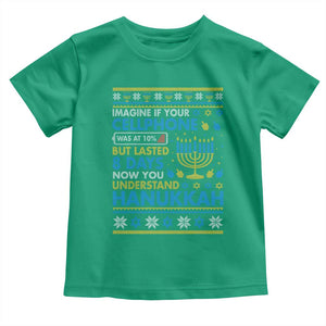 Funny Ugly Hanukkah Toddler T Shirt Imagine Your Cellphone Chanukah Jewish TS10 Irish Green Print Your Wear