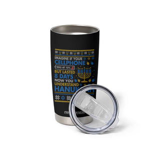 Funny Ugly Hanukkah Tumbler Cup Imagine Your Cellphone Chanukah Jewish TS10 Print Your Wear