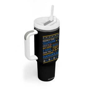 Funny Ugly Hanukkah Tumbler With Handle Imagine Your Cellphone Chanukah Jewish TS10 Print Your Wear