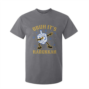 Bruh Hanukkah T Shirt For Kid Funny Dabbing Dreidel Love Jewish Chanukah Jew Gift TS10 Charcoal Print Your Wear