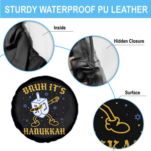 Bruh Hanukkah Spare Tire Cover Funny Dabbing Dreidel Love Jewish Chanukah Jew Gift TS10 Print Your Wear