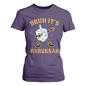 Bruh Hanukkah T Shirt For Women Funny Dabbing Dreidel Love Jewish Chanukah Jew Gift TS10 Purple Print Your Wear