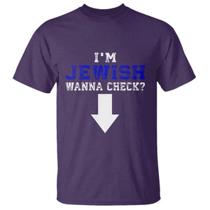 Funny Jewish T Shirt Im Jewish Wanna Check TS10 Purple Print Your Wear