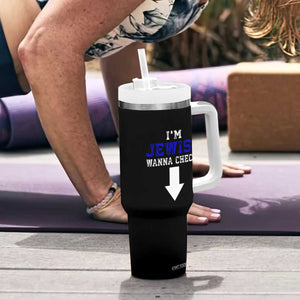 Funny Jewish Tumbler With Handle Im Jewish Wanna Check TS10 Print Your Wear
