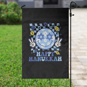 Happy Hanukkah Garden Flag Groovy Star Of David Smile Face Chanukah Pajama TS10 Print Your Wear