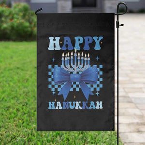 Coquette Hanukkah Garden Flag Jewish Menorah Bow Girls TS10 Print Your Wear