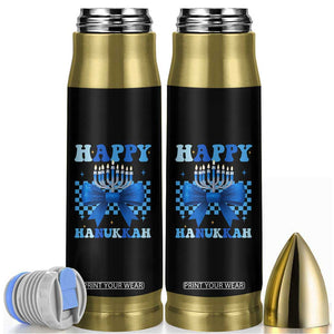 Coquette Hanukkah Bullet Tumbler Jewish Menorah Bow Girls TS10 Black Print Your Wear