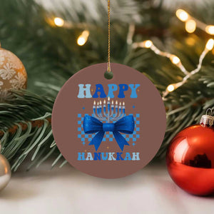Coquette Hanukkah Ceramic Ornament Jewish Menorah Bow Girls TS10 1pc Mocha Print Your Wear