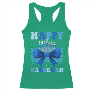 Coquette Hanukkah Racerback Tank Top Jewish Menorah Bow Girls TS10 Irish Green Print Your Wear