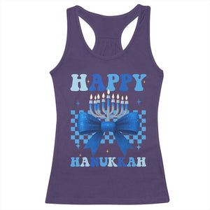 Coquette Hanukkah Racerback Tank Top Jewish Menorah Bow Girls TS10 Purple Print Your Wear