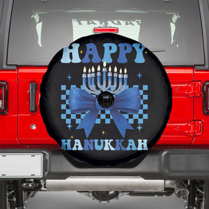 Coquette Hanukkah Spare Tire Cover Jewish Menorah Bow Girls TS10 Black Print Your Wear