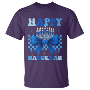 Coquette Hanukkah T Shirt Jewish Menorah Bow Girls TS10 Purple Print Your Wear