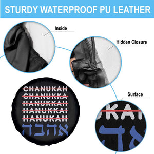 Funny Hanukkah Spelling Spare Tire Cover Jewish Chanukah Humor Hebrew Gifts TS10 Print Your Wear