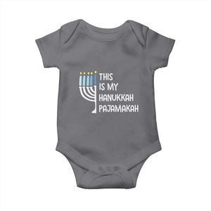 Funny Hanukkah Pajama Baby Onesie This is My Pajamakah Gift Chanukah TS10 Charcoal Print Your Wear