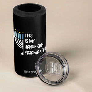 Funny Hanukkah Pajama 4 in 1 Can Cooler Tumbler This is My Pajamakah Gift Chanukah TS10 Print Your Wear