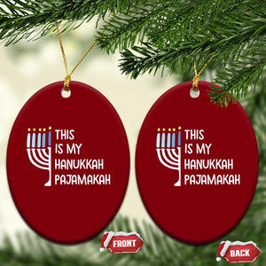 Funny Hanukkah Pajama Ceramic Ornament This is My Pajamakah Gift Chanukah TS10 Print Your Wear