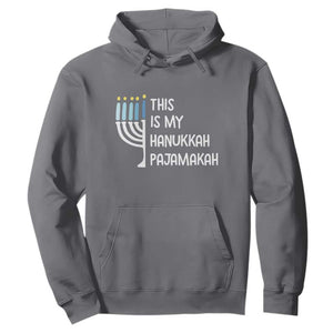 Funny Hanukkah Pajama Hoodie This is My Pajamakah Gift Chanukah TS10 Charcoal Print Your Wear