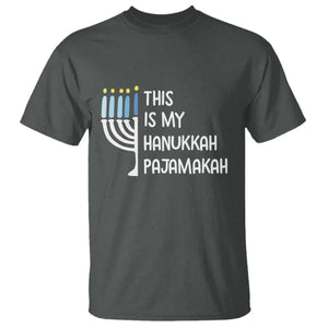 Funny Hanukkah Pajama T Shirt This is My Pajamakah Gift Chanukah TS10 Dark Heather Print Your Wear