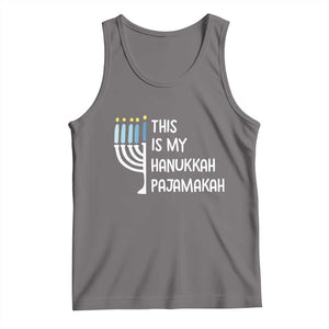 Funny Hanukkah Pajama Tank Top This is My Pajamakah Gift Chanukah TS10 Deep Heather Print Your Wear