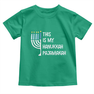Funny Hanukkah Pajama Toddler T Shirt This is My Pajamakah Gift Chanukah TS10 Irish Green Print Your Wear