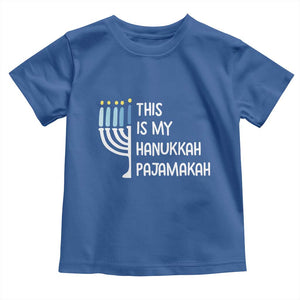Funny Hanukkah Pajama Toddler T Shirt This is My Pajamakah Gift Chanukah TS10 Royal Blue Print Your Wear