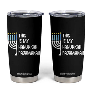 Funny Hanukkah Pajama Tumbler Cup This is My Pajamakah Gift Chanukah TS10 Black Print Your Wear