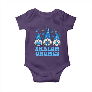 Happy Hanukkah Baby Onesie Retro Groovy Eight Nights Lights TS10 Purple Print Your Wear