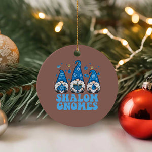 Happy Hanukkah Ceramic Ornament Retro Groovy Eight Nights Lights TS10 1pc Mocha Print Your Wear