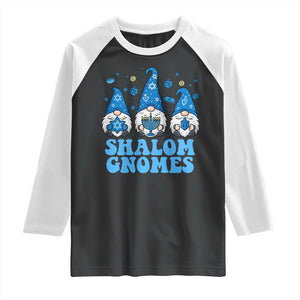 Happy Hanukkah Raglan Shirt Retro Groovy Eight Nights Lights TS10 Black White Print Your Wear