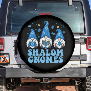 Happy Hanukkah Spare Tire Cover Retro Groovy Eight Nights Lights TS10 No hole Black Print Your Wear