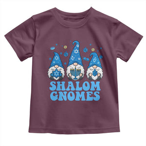Happy Hanukkah Toddler T Shirt Retro Groovy Eight Nights Lights TS10 Maroon Print Your Wear