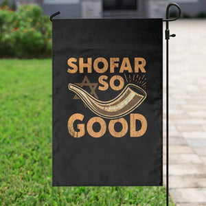 Shofar So Good Garden Flag Funny Rosh Hashanah Jewish Holiday Gift TS10 Print Your Wear