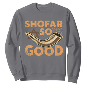 Shofar So Good Sweatshirt Funny Rosh Hashanah Jewish Holiday Gift TS10 Charcoal Print Your Wear