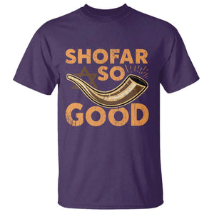 Shofar So Good T Shirt Funny Rosh Hashanah Jewish Holiday Gift TS10 Purple Print Your Wear