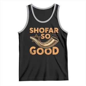 Shofar So Good Tank Top Funny Rosh Hashanah Jewish Holiday Gift TS10 Black Athletic Heather Print Your Wear