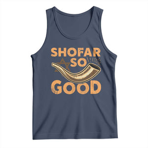 Shofar So Good Tank Top Funny Rosh Hashanah Jewish Holiday Gift TS10 Navy Print Your Wear