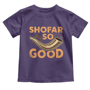 Shofar So Good Toddler T Shirt Funny Rosh Hashanah Jewish Holiday Gift TS10 Purple Print Your Wear