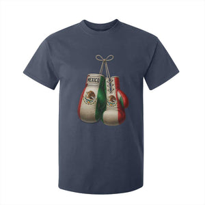 Mexican Boxing Gloves T Shirt For Kid Retro Vintage Mexico Flag Boxer TS10 Navy Print Your Wear