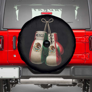 Mexican Boxing Gloves Spare Tire Cover Retro Vintage Mexico Flag Boxer TS10 Black Print Your Wear